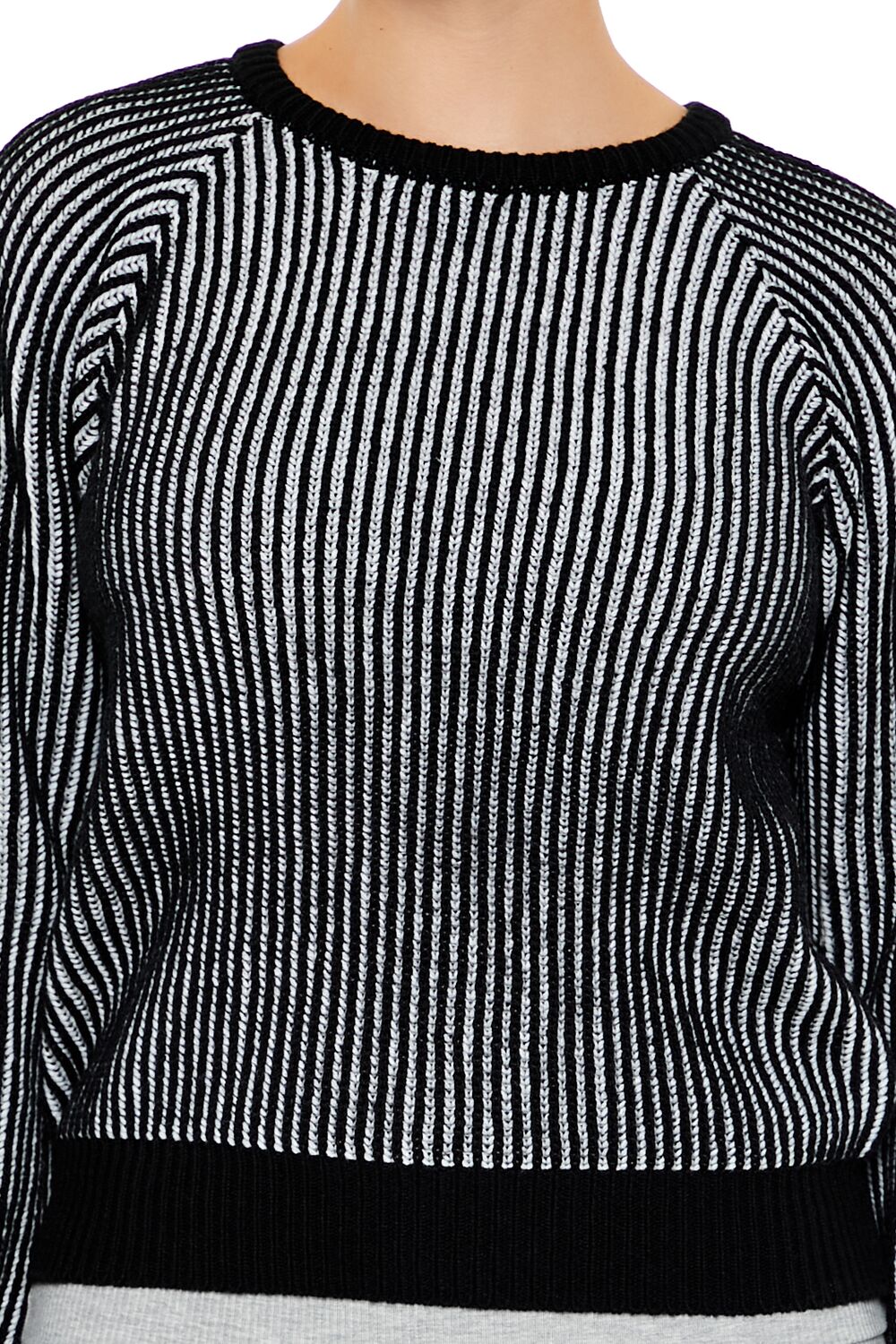 Striped Ribbed Knit Sweater-Feelings Star