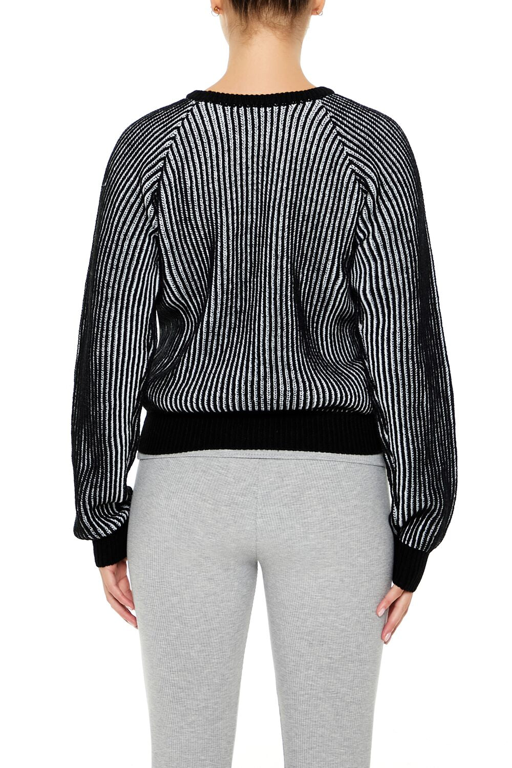 Striped Ribbed Knit Sweater-Feelings Star