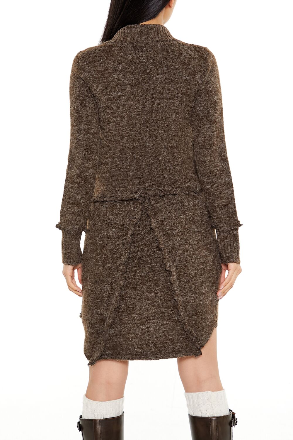 Tie-Front Longline Cardigan Sweater-Feelings Star