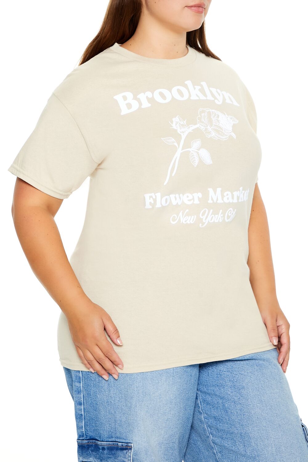 Plus Size Brooklyn Flower Market Tee-Feelings Star