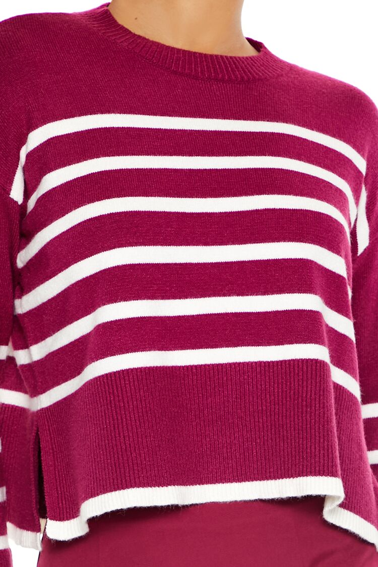 Striped Cropped Sweater-Feelings Star