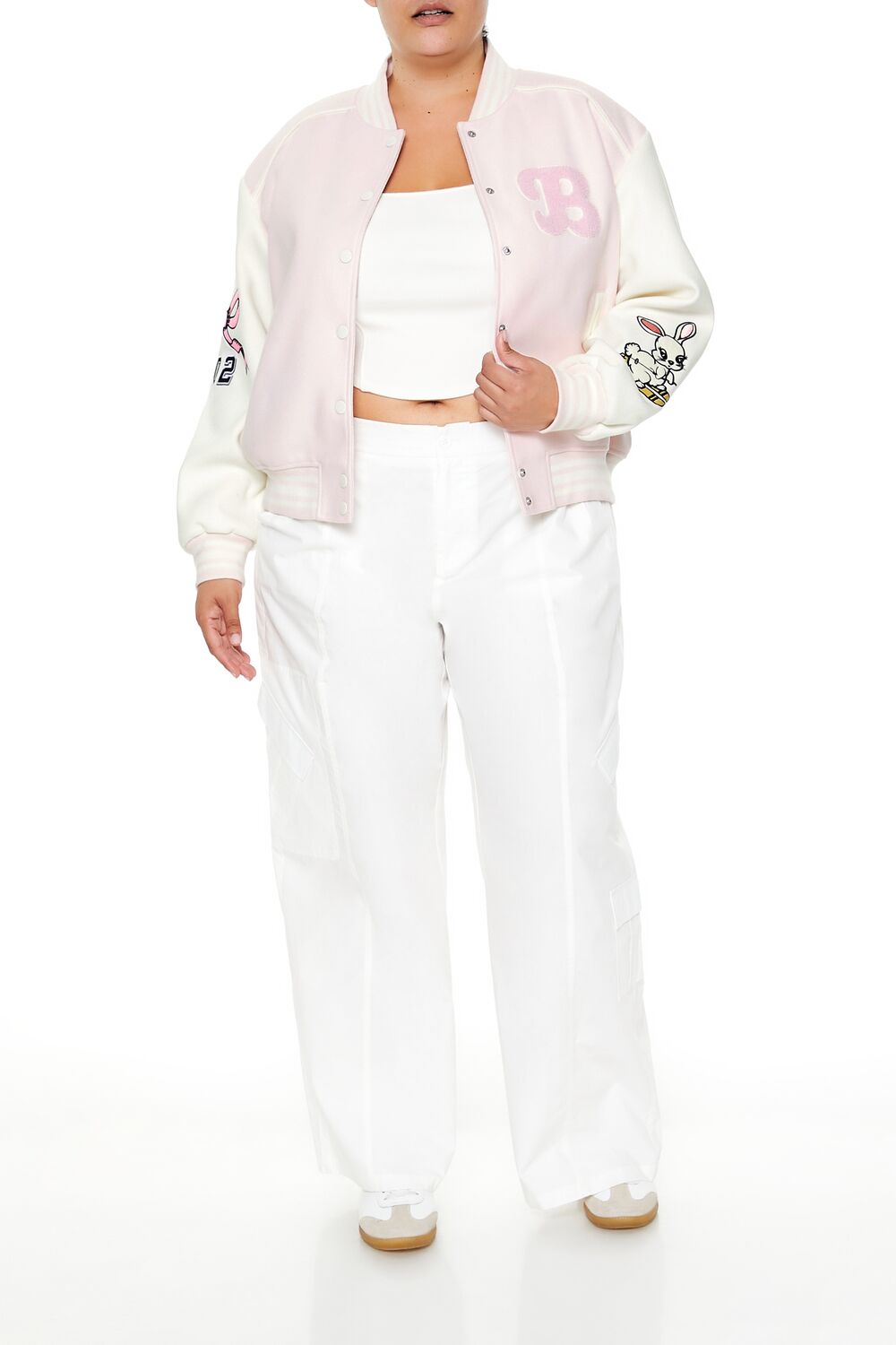 Plus Size Bunny Bomber Jacket-Feelings Star