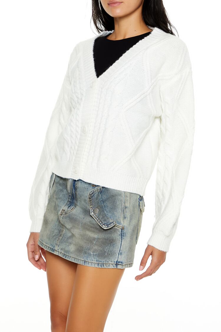 Cable Knit Cardigan Sweater-Feelings Star