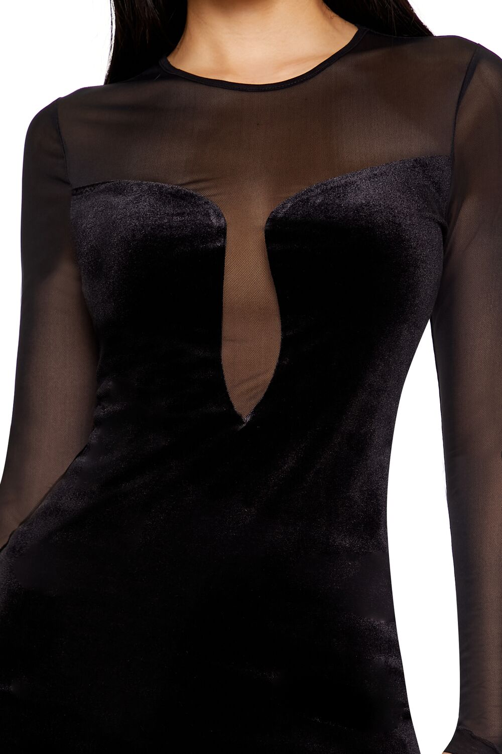 Velvet Illusion Mini Dress-Feelings Star