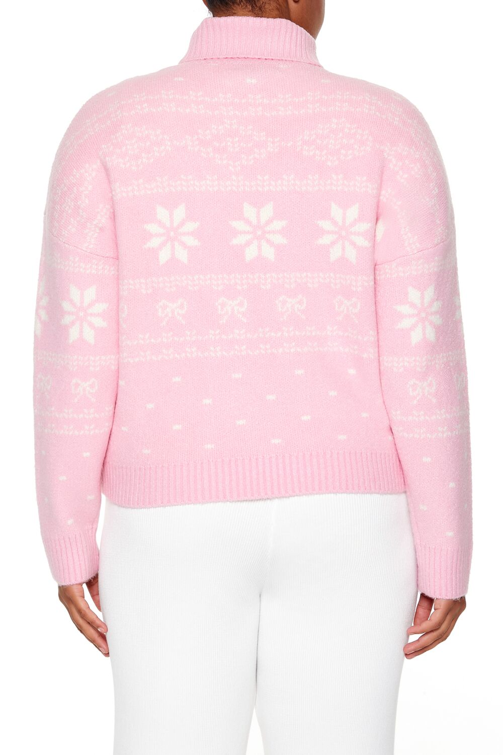 Plus Size Turtleneck Fair Isle Sweater-Feelings Star