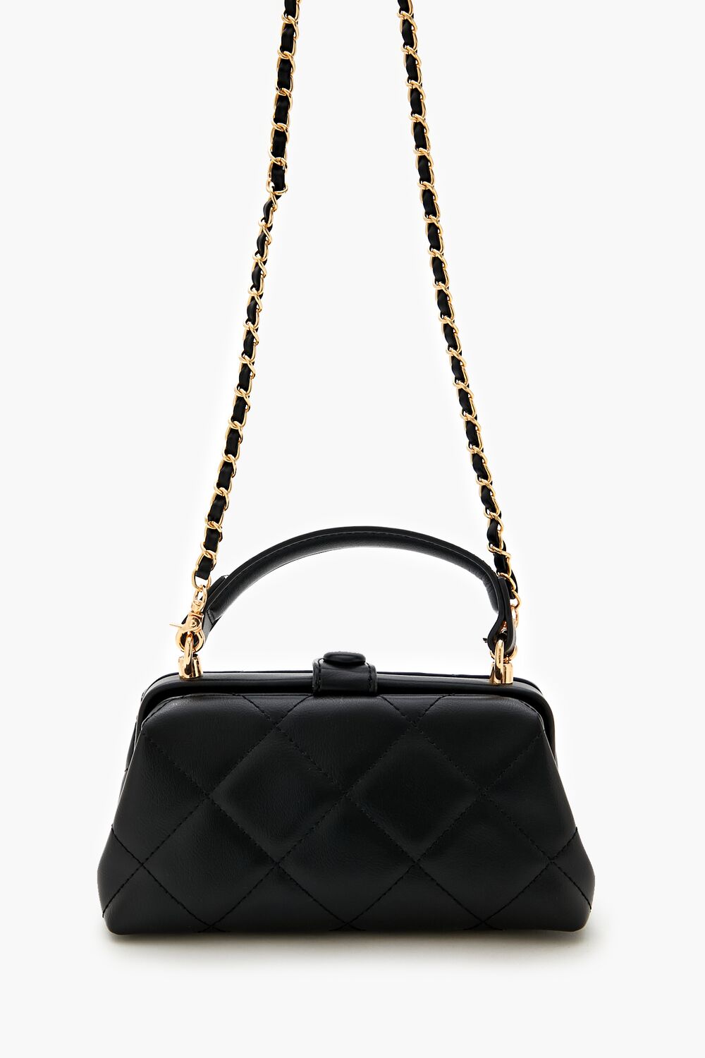 Quilted Faux Leather Crossbody Bag-Feelings Star