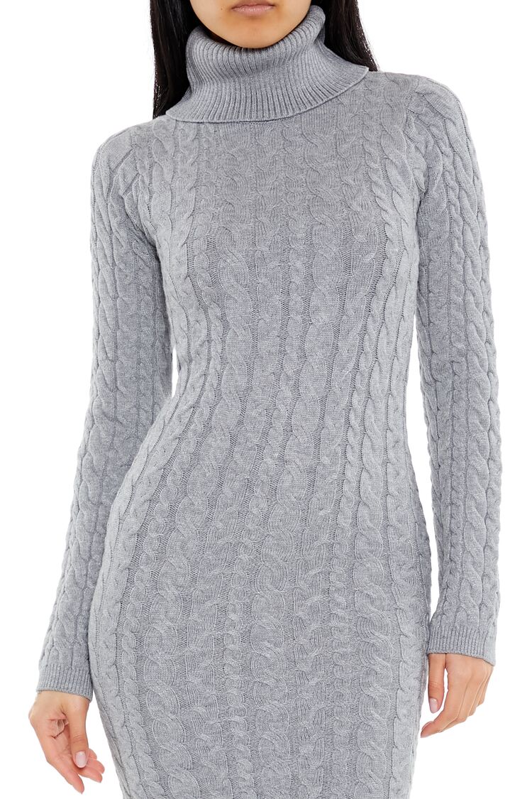 Cable Knit Midi Sweater Dress-Feelings Star