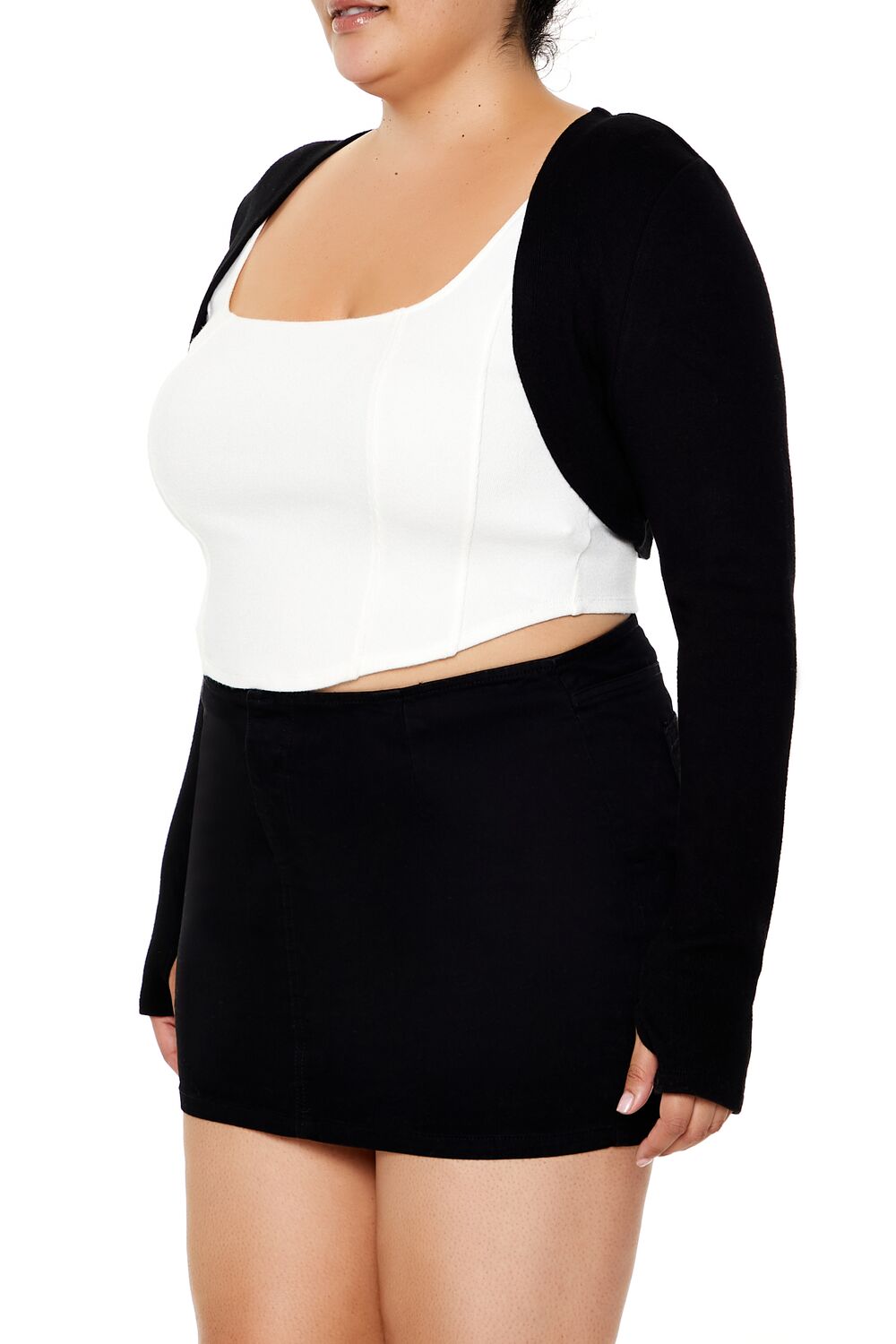 Plus Size Shrug Sweater-Feelings Star