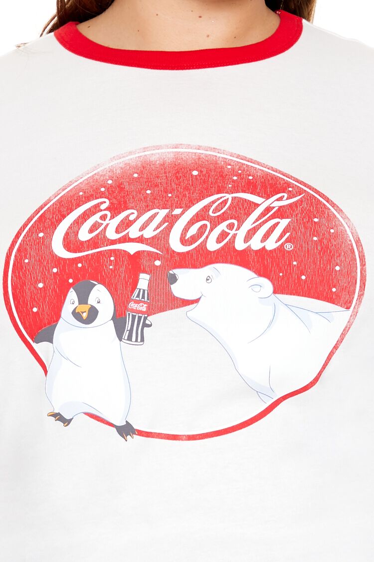 Plus Size Coca-Cola Ringer Baby Tee-Feelings Star