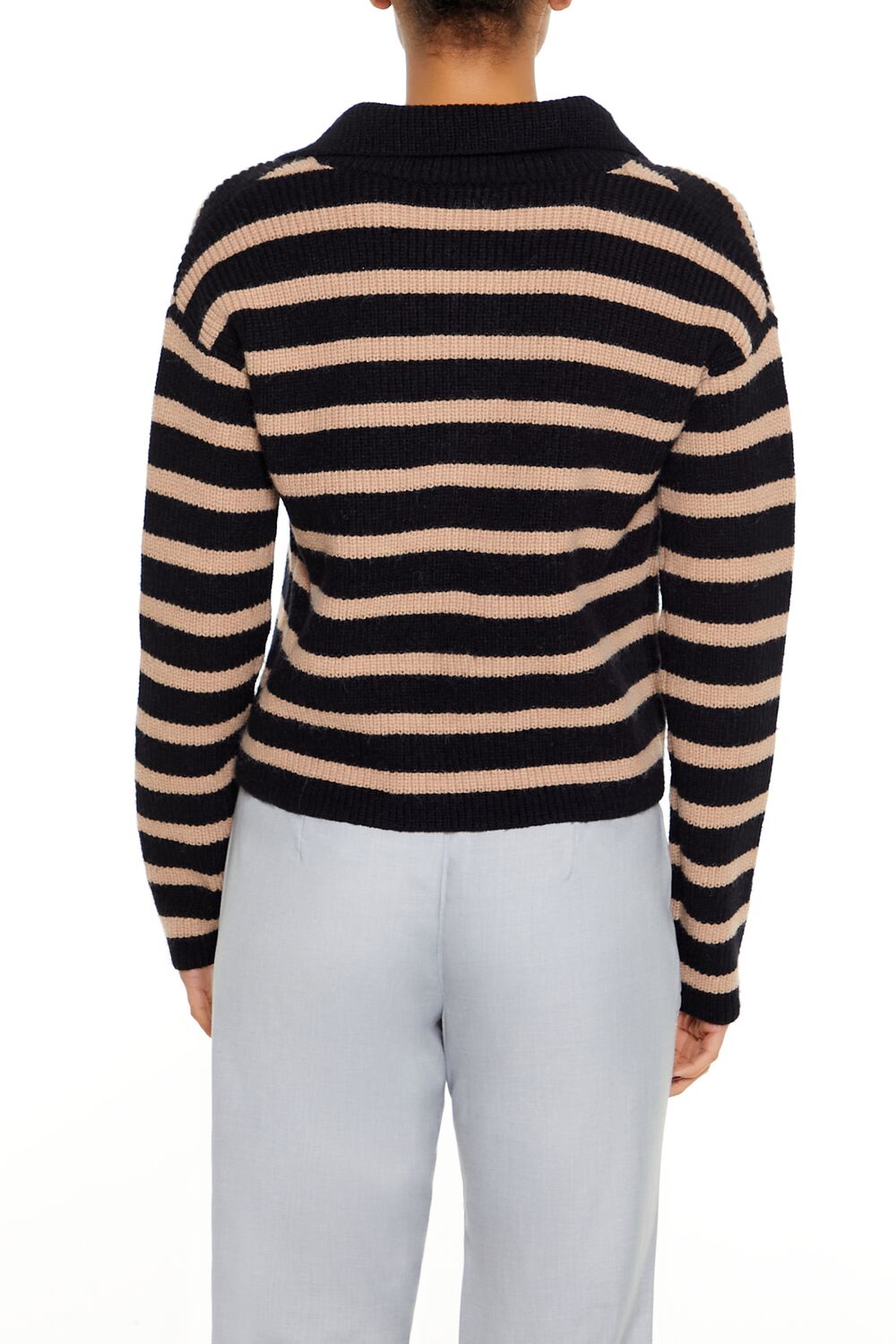 Striped Rib-Knit Sweater-Feelings Star