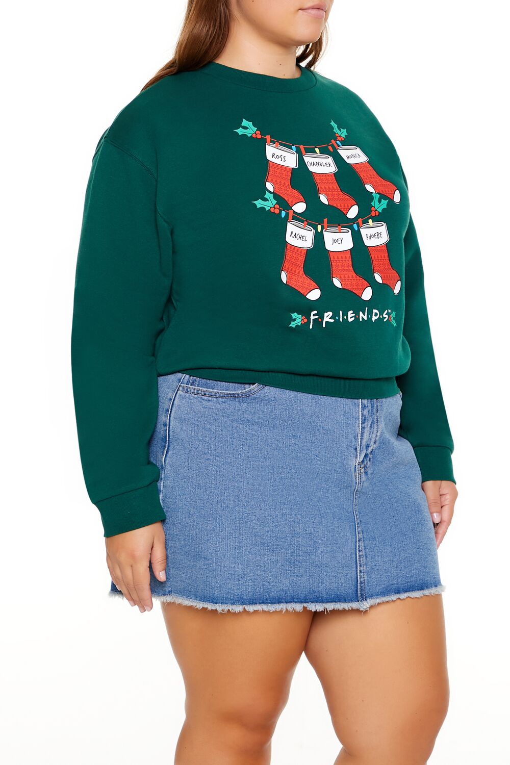 Plus Size Friends Christmas Stockings Pullover-Feelings Star