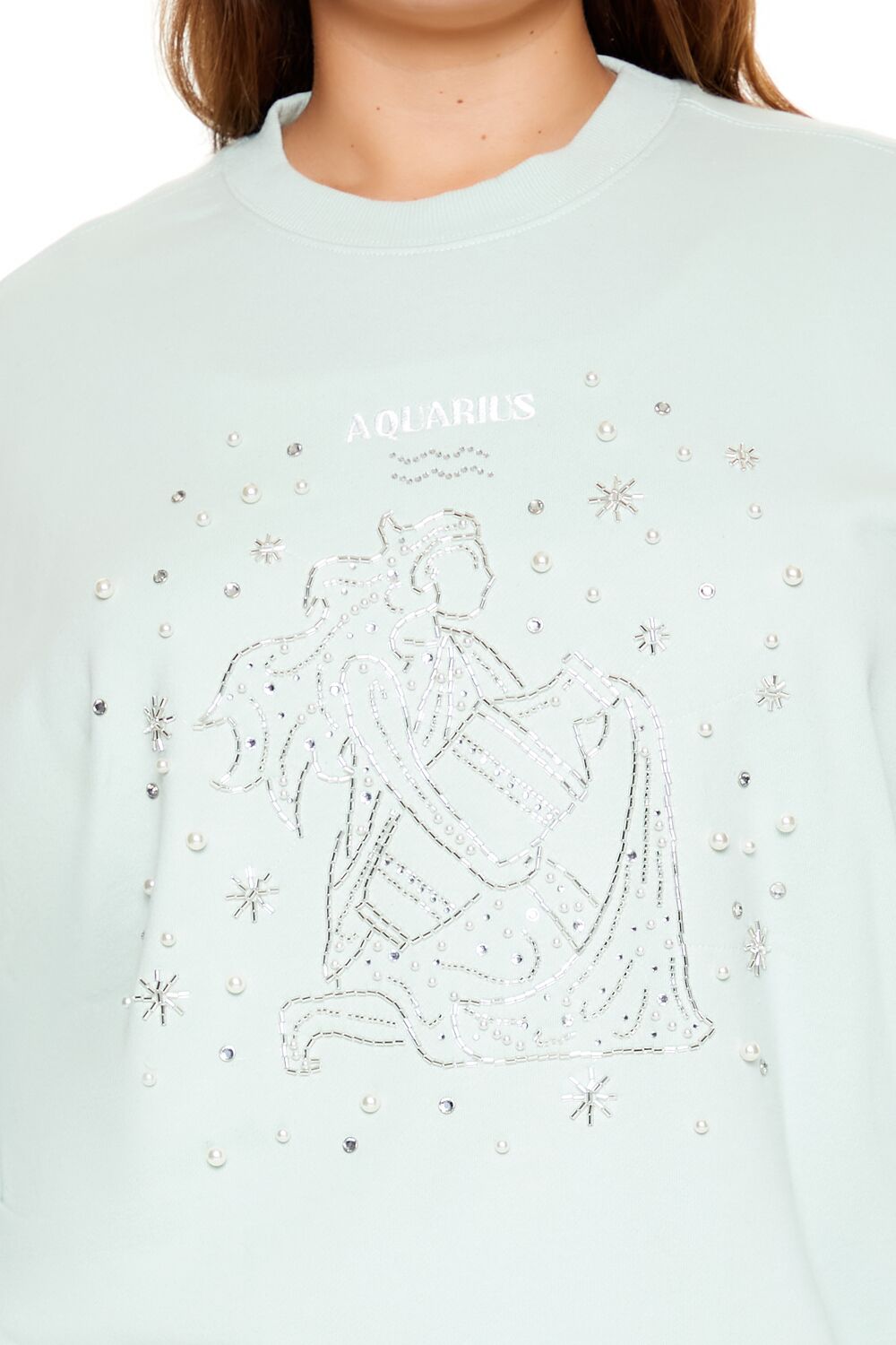 Plus Size Beaded Aquarius Pullover-Feelings Star