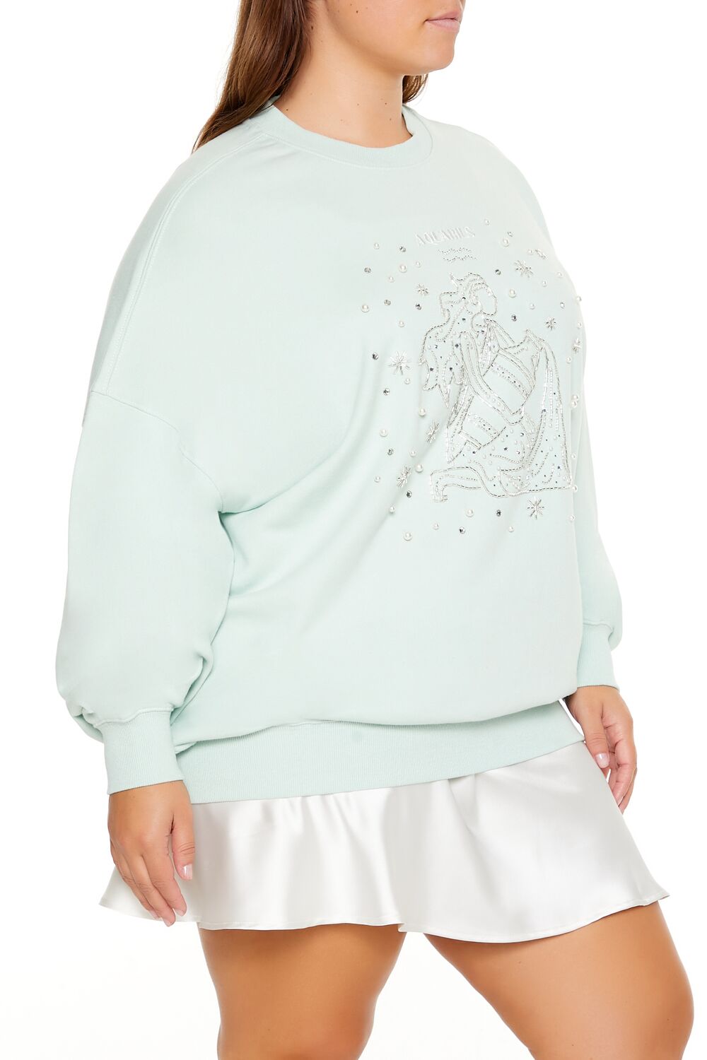 Plus Size Beaded Aquarius Pullover-Feelings Star