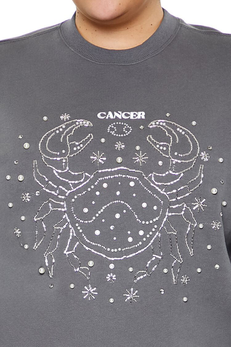 Plus Size Beaded Cancer Pullover-Feelings Star