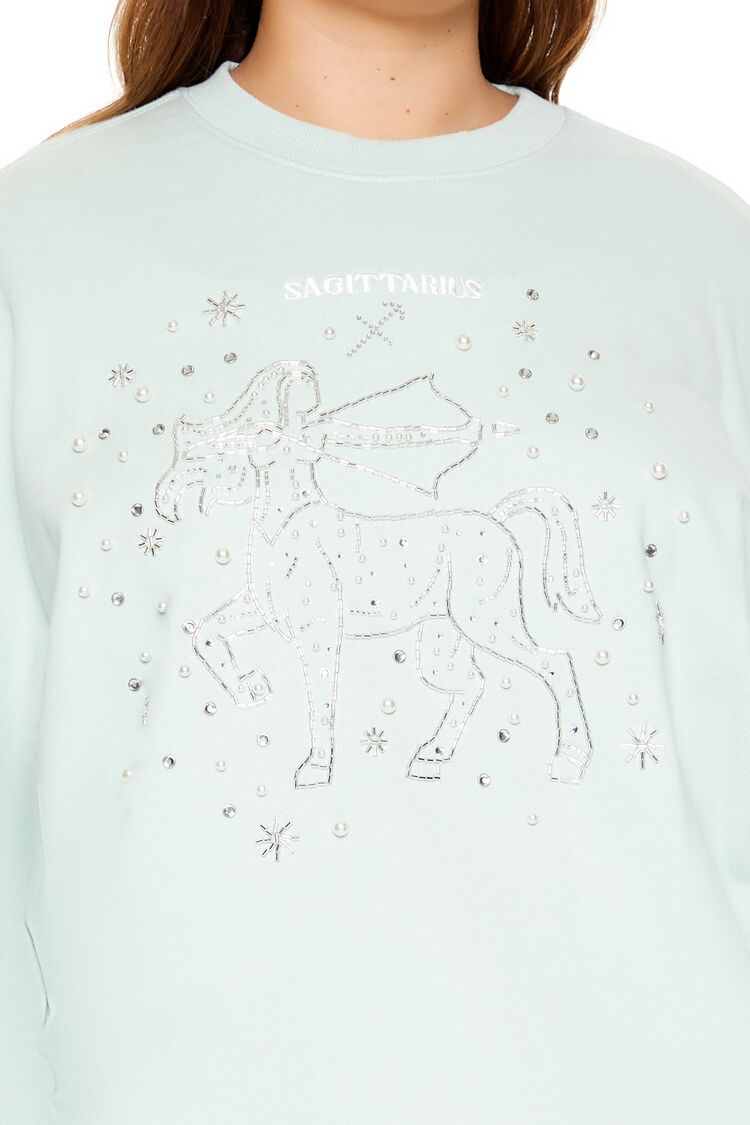Plus Size Beaded Sagittarius Pullover-Feelings Star