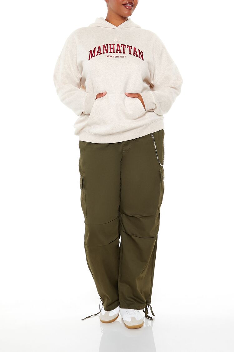 Plus Size Embroidered Manhattan Hoodie-Feelings Star