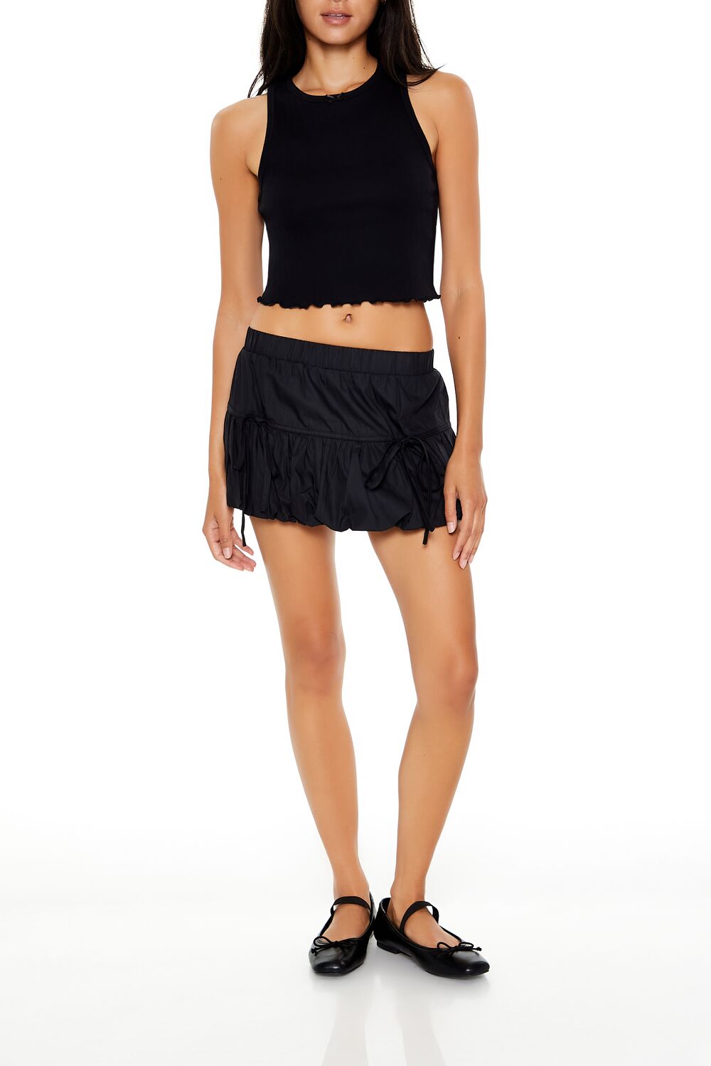 Bubble-Hem Mini Skirt-Feelings Star