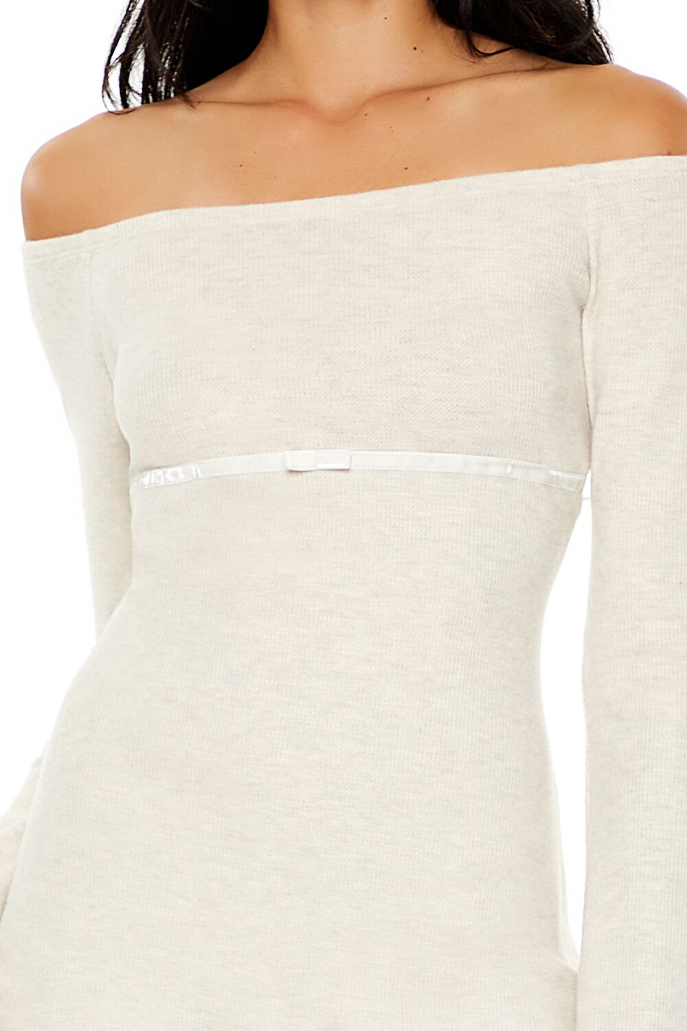 Two-Tone Ribbon Mini Dress-Feelings Star