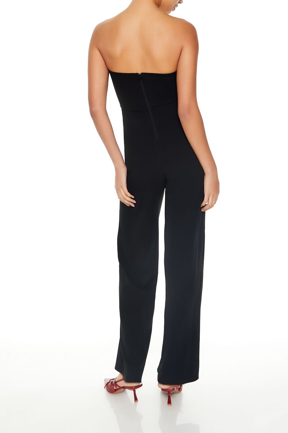 Buckled Strapless Jumpsuit-Feelings Star