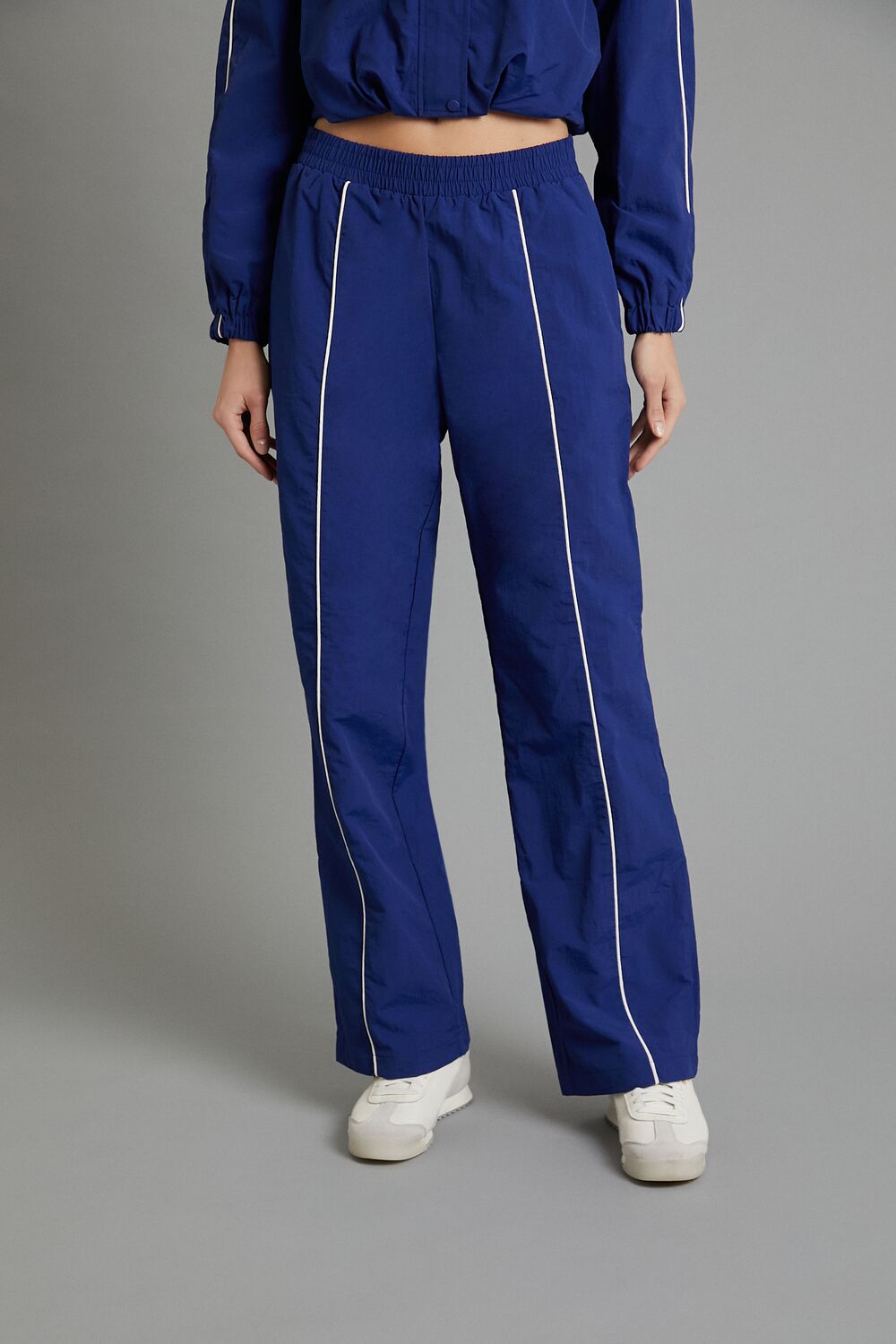 Active Piped-Trim Windbreaker Pants-Feelings Star