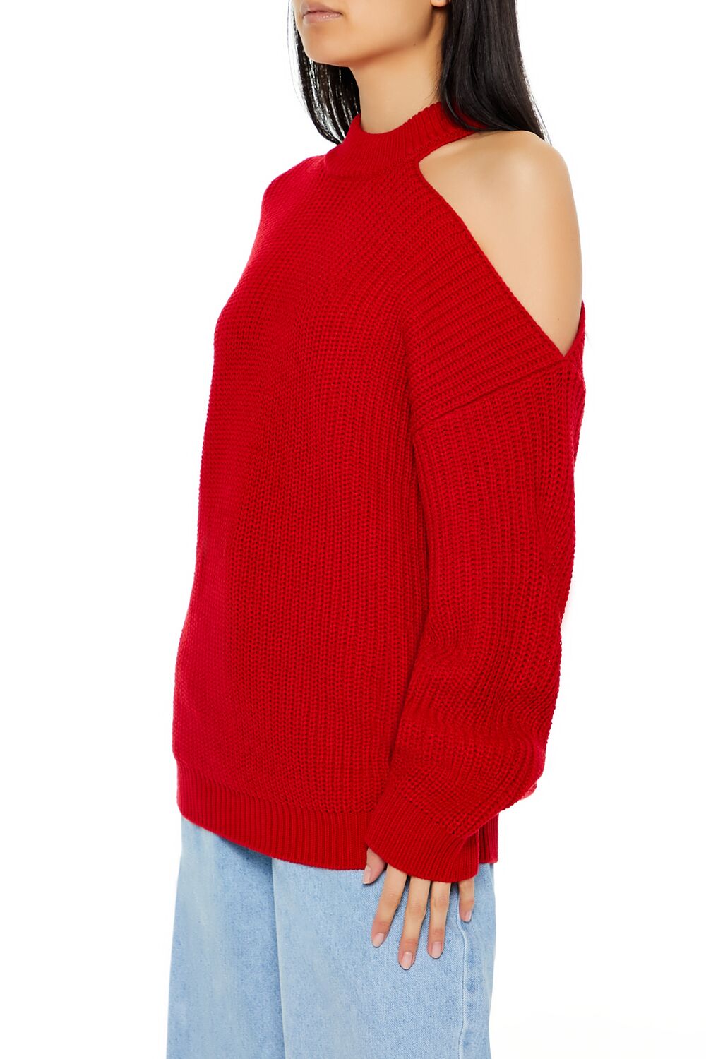 Asymmetrical Open-Shoulder Sweater-Feelings Star
