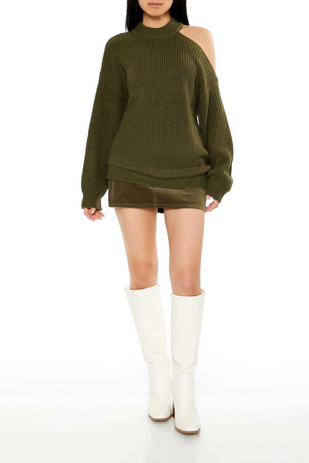 Asymmetrical Open-Shoulder Sweater-Feelings Star