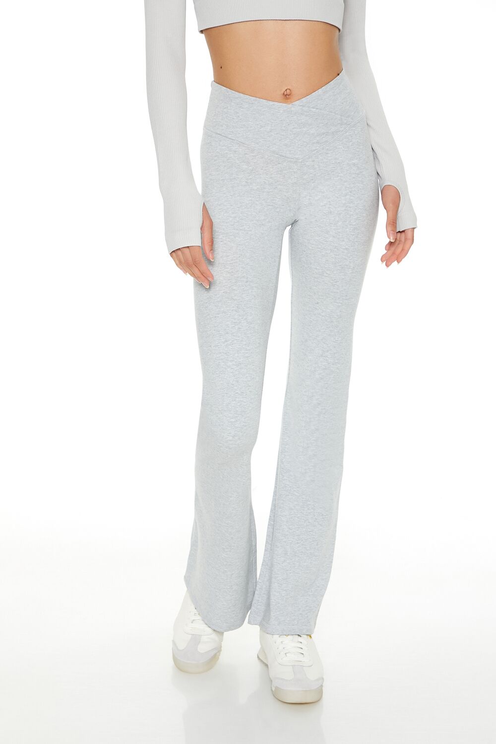 Active Surplice Flare Leggings-Feelings Star