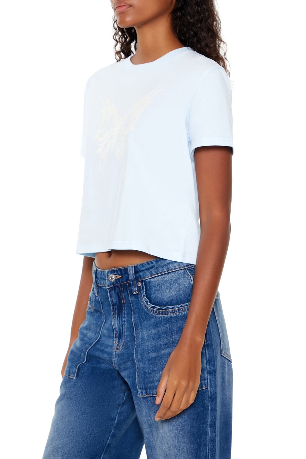 Butterfly Graphic Baby Tee-Feelings Star