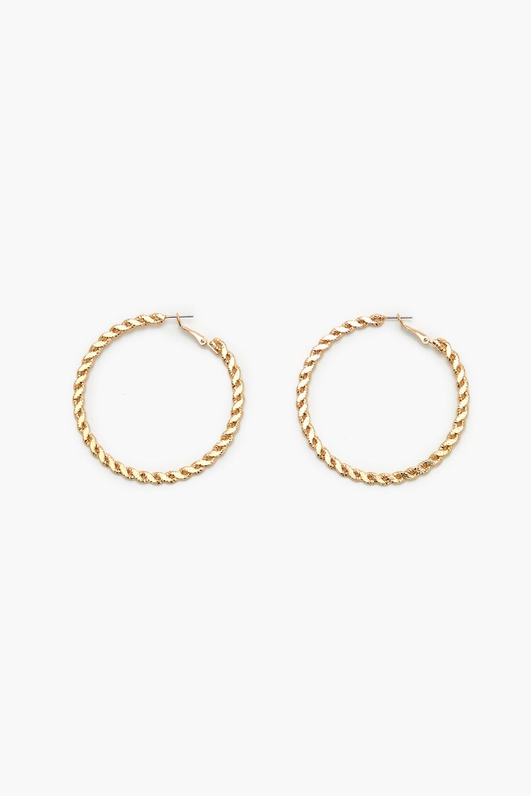 Twisted Hoop Earrings-Feelings Star
