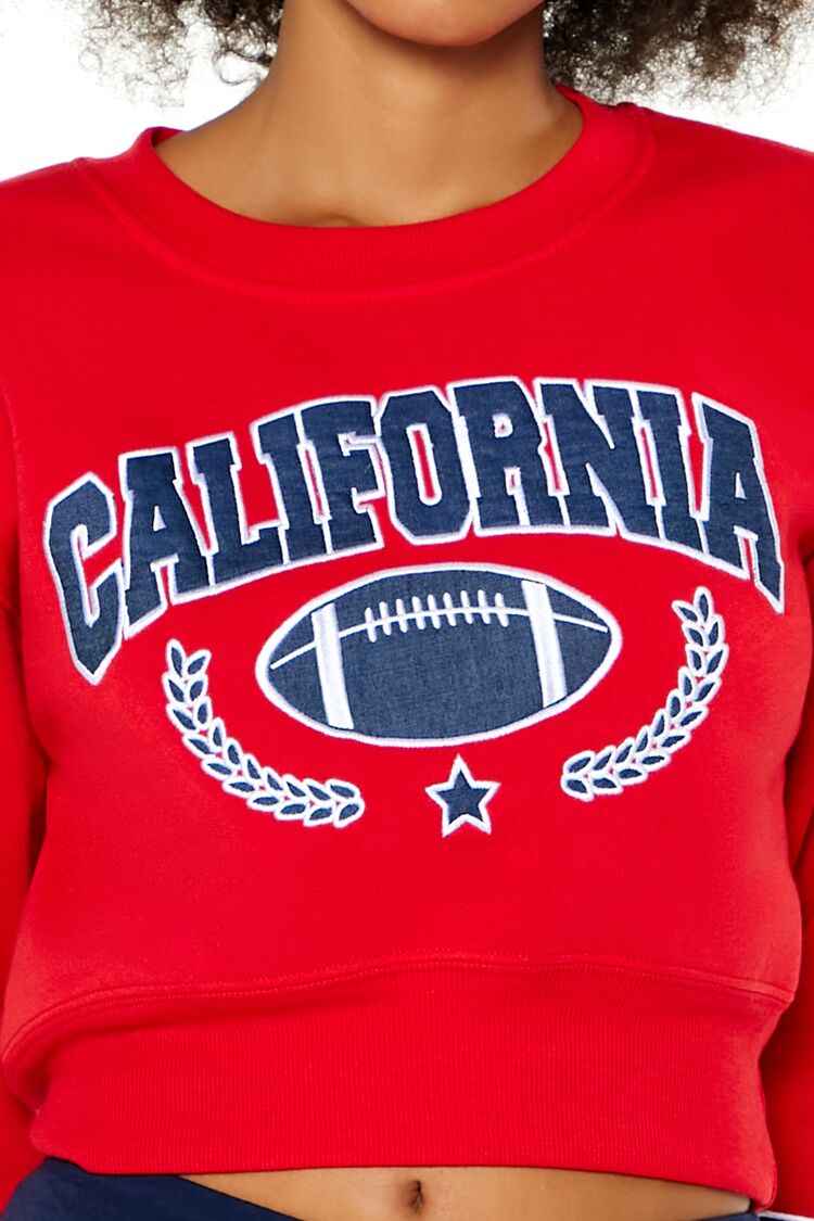 California Football Cropped Pullover-Feelings Star