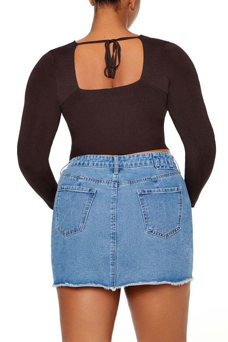 Plus Size Crossover Sweater-Feelings Star