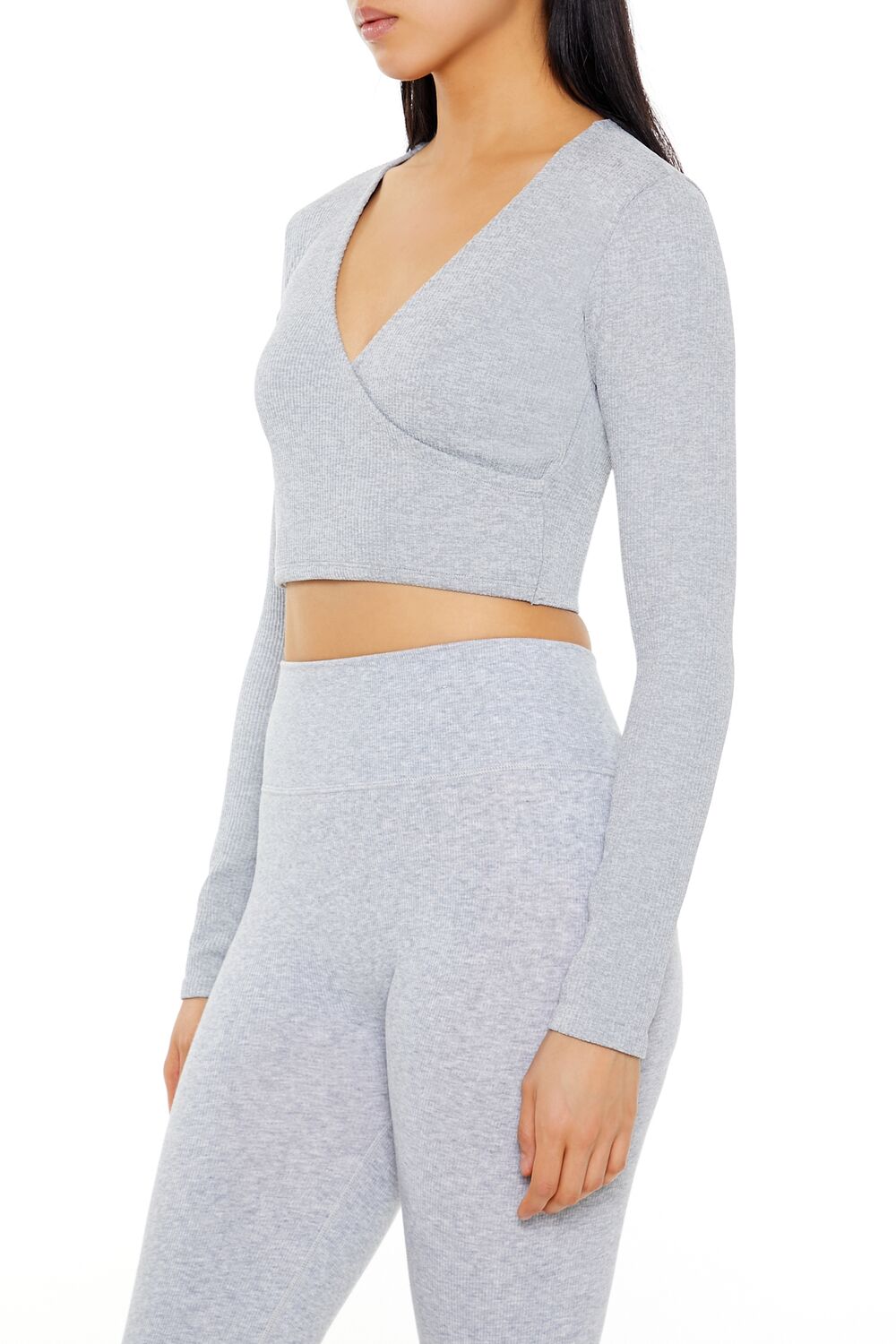 Active Seamless Surplice Crop Top-Feelings Star