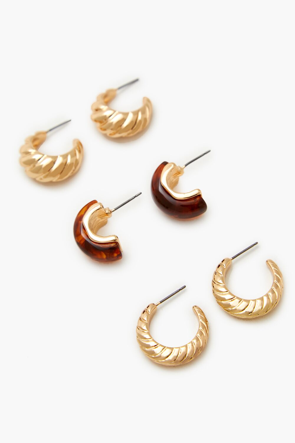 Twisted Marble Hoop Earring Set-Feelings Star