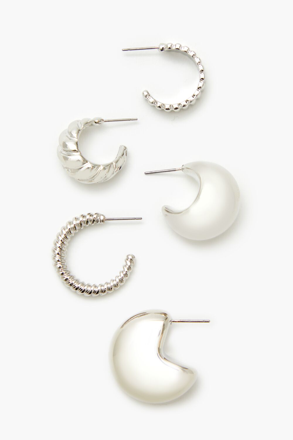 Twisted & Etched Hoop Earring Set-Feelings Star