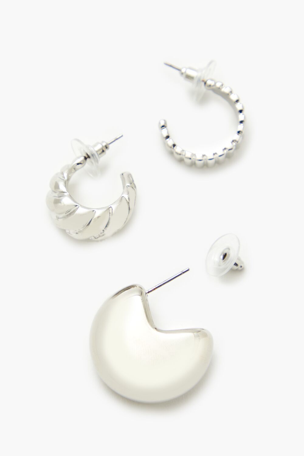 Twisted & Etched Hoop Earring Set-Feelings Star