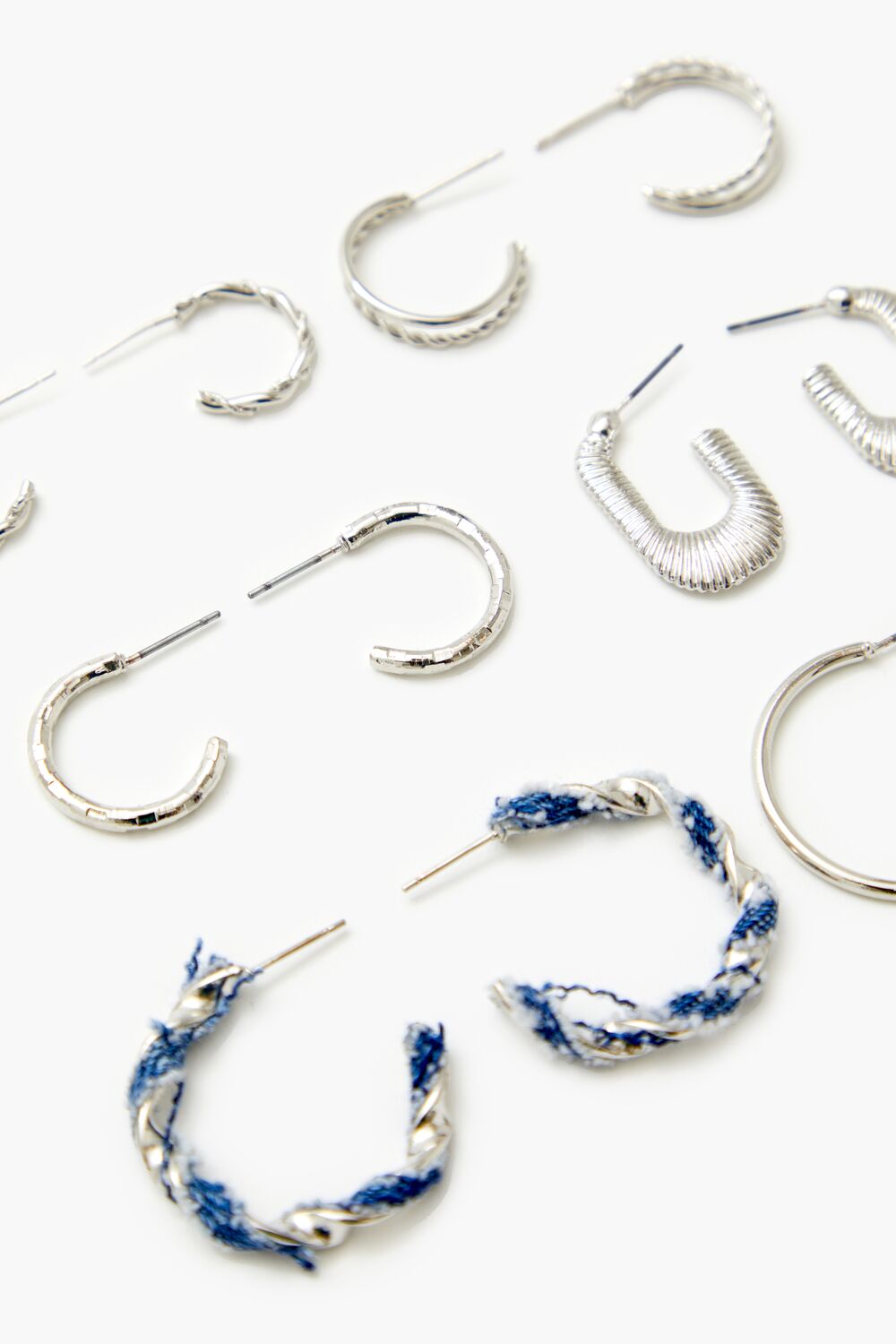 Twisted String Hoop Earring Set-Feelings Star