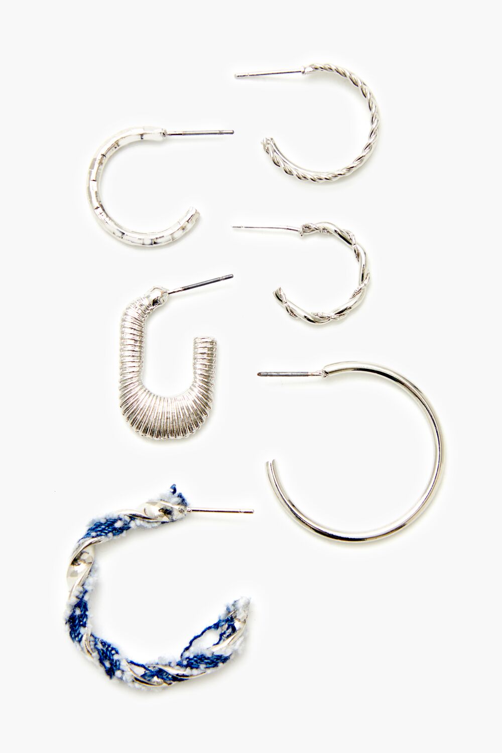 Twisted String Hoop Earring Set-Feelings Star