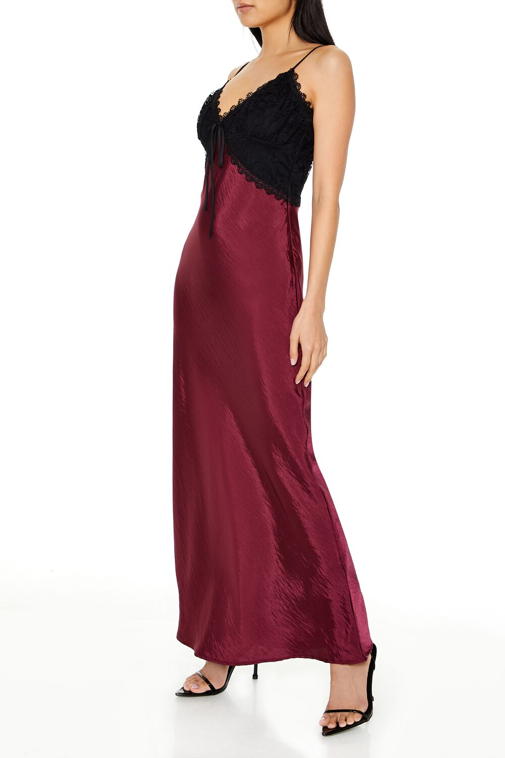 Two-Tone Maxi Slip Dress-Feelings Star