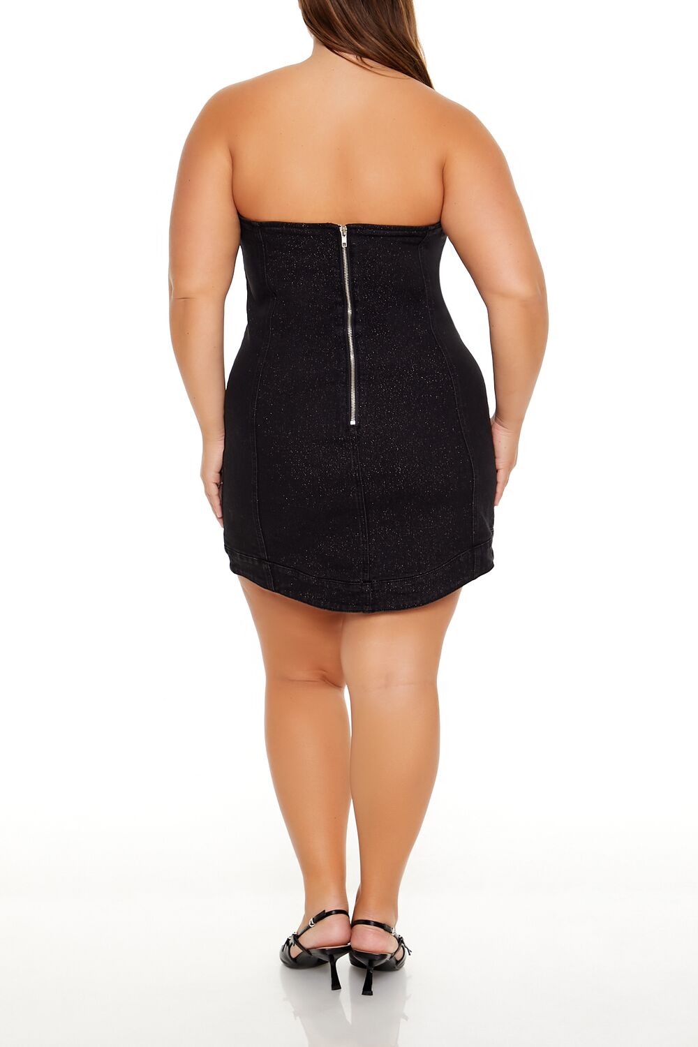 Plus Size Denim Tube Dress-Feelings Star