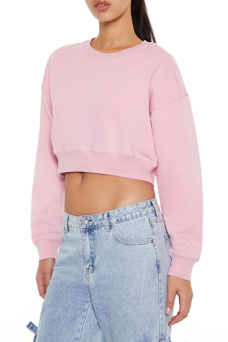 Cropped Fleece Pullover-Feelings Star
