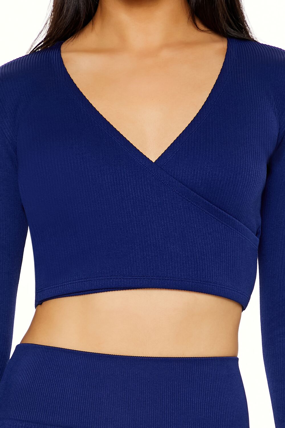 Active Seamless Surplice Crop Top-Feelings Star