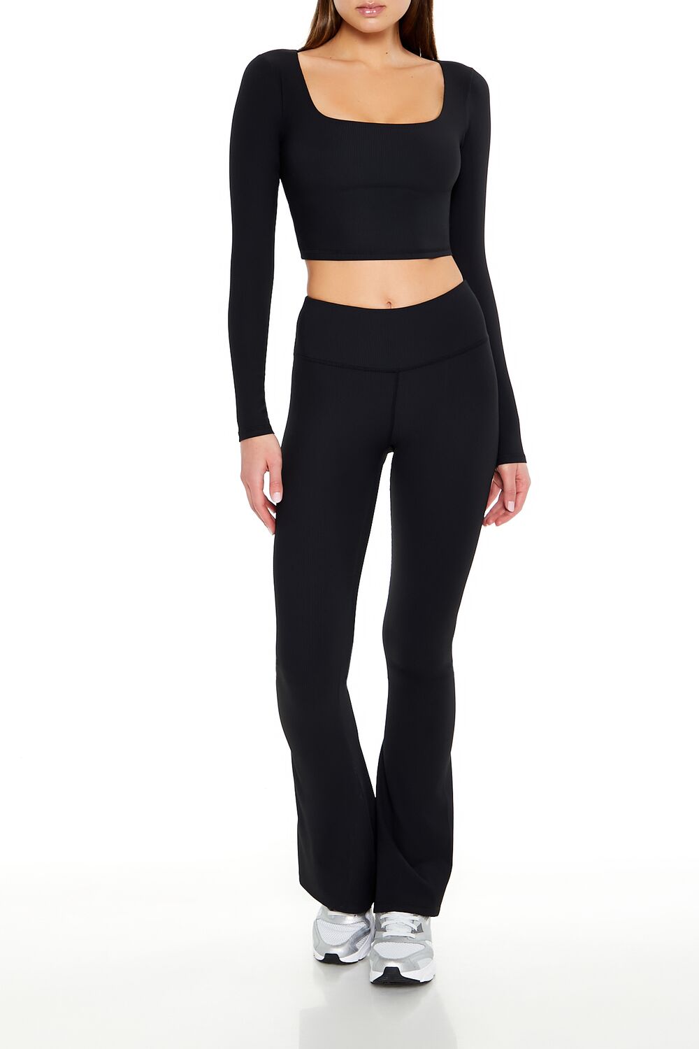 Active Square-Neck Crop Top-Feelings Star