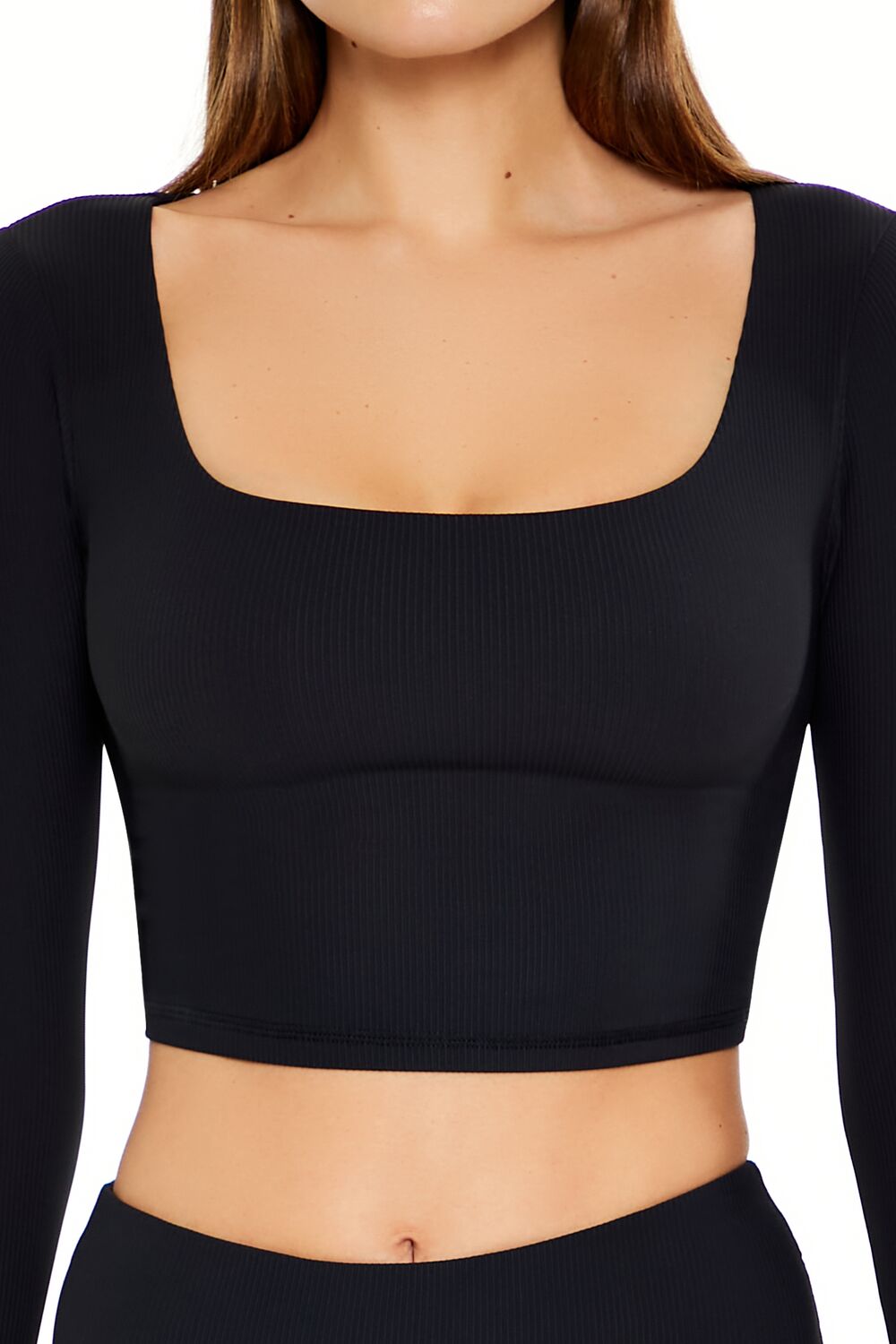 Active Square-Neck Crop Top-Feelings Star