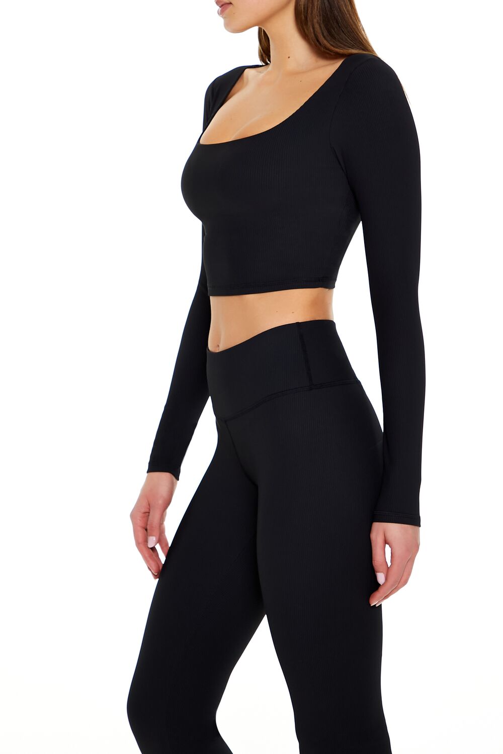 Active Square-Neck Crop Top-Feelings Star