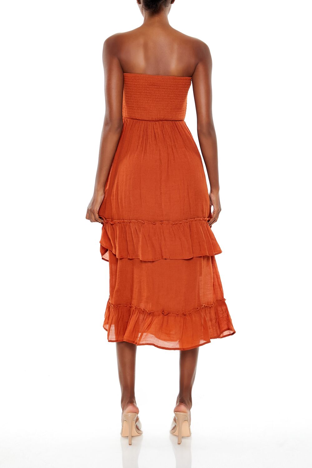 Strapless Layered Midi Dress-Feelings Star