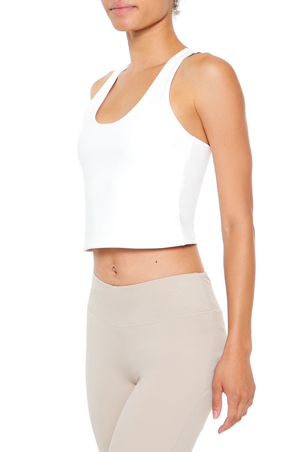 Active Cropped Racerback Tank Top-Feelings Star