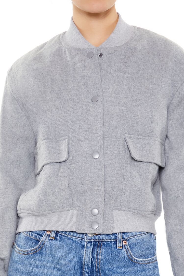 Button-Front Bomber Jacket-Feelings Star