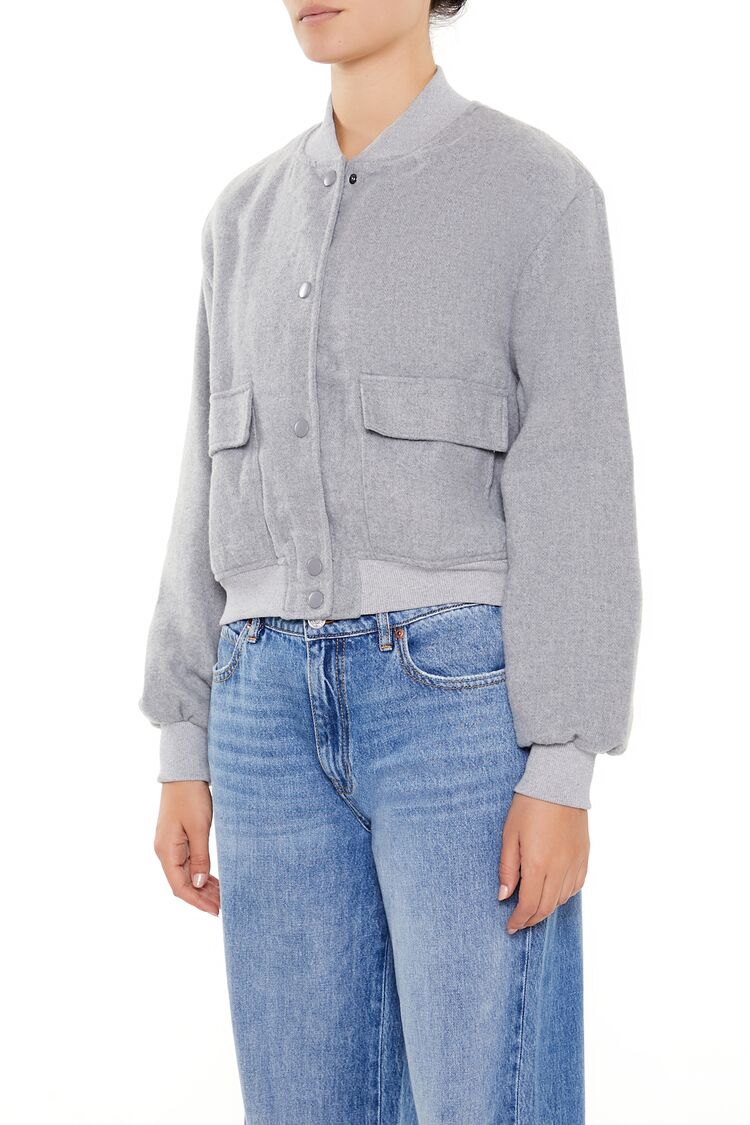 Button-Front Bomber Jacket-Feelings Star