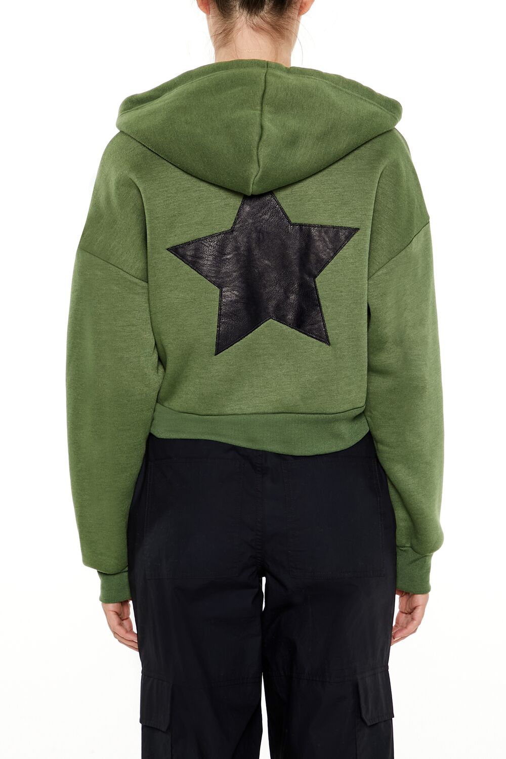 Star Patch Zip-Up Hoodie-Feelings Star