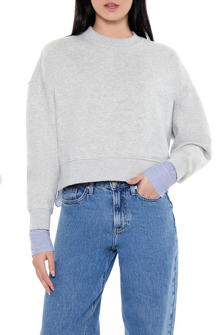 Striped Colorblock Combo Pullover-Feelings Star